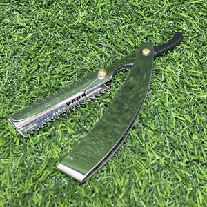 Navaja de afeitar con bloqueo oscilante para barbería, perfiladora de cabello, marca privada, navaja recta de una sola hoja para entresacar con cuchilla profesional para el cabello - Product Image 5