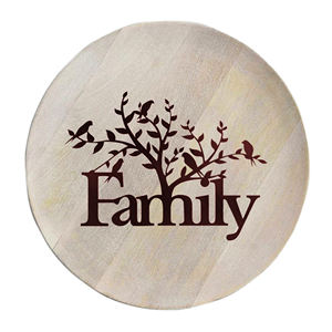 Assiettes de présentation en bois écologiques personnalisées avec motif familial, sets de table décoratifs pour la décoration de table de fêtes - Product Image 1