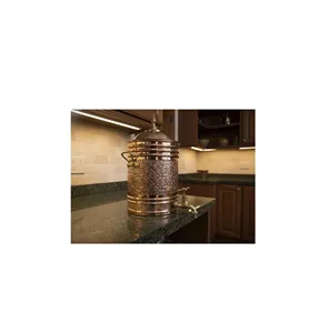 Distributeur d'eau en cuivre artisanal durable avec robinet pour cuisine, bureau et maison, purification naturelle de l'eau ayurvédique - Product Image 1