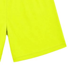 <b>Men's</b> Neon <b>Yellow</b> Solid Quick Dry Breathable Athletic Gym Running <b>Shorts</b> Elastic Waist Drawstring Casual Summer <b>Shorts</b> - Product Image 3