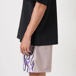 Pantalones Cortos Deportivos de Verano para Hombre, Transpirables, de Malla Informal, con Estampado de Transferencia Térmica, Elásticos y a la Moda - Product Image 2