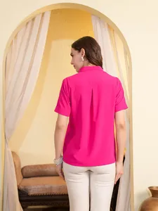 Camiseta Deportiva Rosa para Mujer, Estilo Casual, Transpirable, para Comodidad Durante Todo el Día y Viajes - Product Image 4