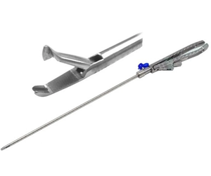 Portaagujas Laparoscópico con Mandíbula Dentada de 5 mm x 330 mm, Instrumento Quirúrgico de Acero Inoxidable para Cirugía Mínimamente Invasiva - Product Image 1