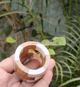 Support de serviettes en bois et résine, best-seller, pour table, design minimaliste et luxueux, pour la salle à manger à domicile, restaurant - Product Image 1