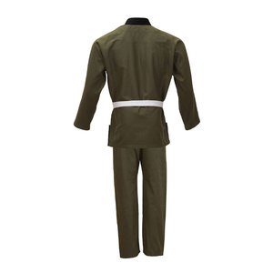 Women's Adult Mixed Martial Arts Gi Uniform 100% Cotton <b>Athletic</b> Fit Durable Breathable 400g Fabric Olive Green - Product Image 2