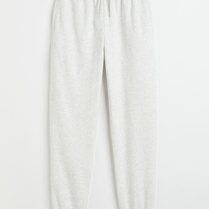 Pantalon de survêtement bleu foncé ample en tissu jersey doux 65% coton 35% polyester avec poignets côtelés - Product Image 5