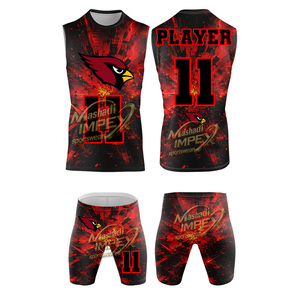 ชุดเสื้อเจอร์ซีย์ Mashadi IMPEX แบบสั่งทำพิเศษ สีแดงดำ พิมพ์ลายแบบ Sublimated หมายเลข 11 สำหรับผู้ใหญ่ทุกเพศ ทุกฤดูกาล เหมาะสำหรับการเล่นกีฬา - Product Image 2