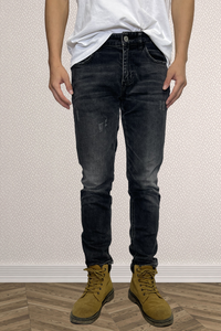 Jeans de Mezclilla 100% Algodón, Ajustados, Desgastados, con Detalles Rotos, Cintura Alta, Pierna Ancha, Estilo Casual, Largos, Ecológicos, para Otoño - Product Image 5