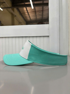 หมวกกอล์ฟตาข่ายสีขาว/เขียวอมฟ้า ปักลายด้านหน้า สำหรับทุกเพศ เหมาะสำหรับกิจกรรมกลางแจ้ง ฤดูใบไม้ผลิ ฤดูร้อน สวมใส่สบาย ระบายอากาศได้ดี แบบ 6 แผง - Product Image 2