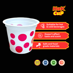 Heat Resistant Polka Dot Custom Printing 150 ml <b>Plastic</b> PP Polypropylene <b>Cup</b> made in Indonesia - Product Image 5