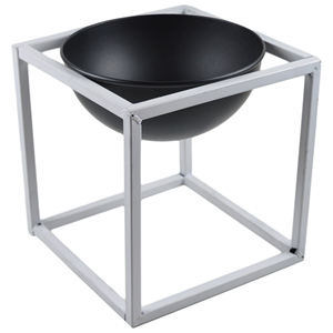 Jardinières en métal noir thermolaqué, design pour décoration de table, jardinières pour salon, pots de fleurs en métal - Product Image 4