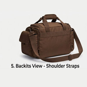Sac à dos de voyage personnalisé grande capacité, sac de voyage imperméable pour hommes et femmes, sac de sport, sac de voyage tactique marron - Product Image 2
