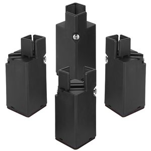 Lot de 4 rehausseurs de meubles robustes, réglables en hauteur (10 cm), pour lit, canapé, table, chaise, avec vis et serre-câble, quincaillerie pour meubles - Product Image 1