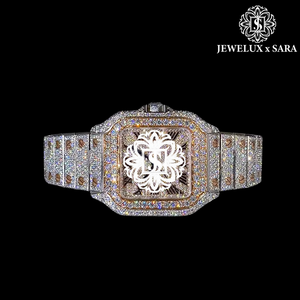 Montre classique en acier inoxydable de qualité supérieure avec diamants Mossinate, chronographe élégant pour les occasions professionnelles, décontractées et de soirée - Product Image 1