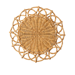 Rattan Charger Plate Durable Eco Friendly Woven <b>Table</b> Mat for Dining <b>Table</b> <b>Protection</b> and Styling - Product Image 1