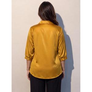 Camisa de Manga Larga para Mujer, con Cuello Clásico, para Uso Diario y de Oficina, Compre Directamente del Proveedor - Product Image 2