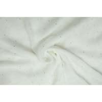Tissu Georgette Mukaish blanc au mètre, 44 pouces de large, teignable, à motif rayé uni pour rideaux