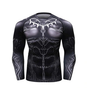 Unisex Polyester Spandex Wholesale Premium Eco-Friendly Breathable Rash Guard Quick Dry UPF50+ <b>Compression</b> <b>Shirt</b> Gym Surf Swim - Product Image 2