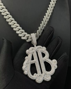 Exotic Butter World Wide Colgante de Moissanita de Plata 925, con diseño temático de dijes de lujo, para hombre, estilo Hip Hop, con incrustaciones de circonitas, colgante circular - Product Image 4