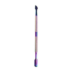 Empujador de Cutículas de Doble Cara de Acero Inoxidable de Alta Calidad, Removedor de Esmalte de Gel, Opciones de Color y Logotipo Personalizados - Product Image 1