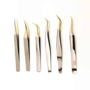แหนบต่อขนตาปลายเรียบสแตนเลสอย่างดี ขนาด 10 มม. สำหรับต่อขนตาปลอม - Product Image 3