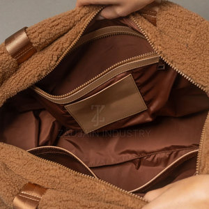 Sac en polaire léger et confortable, sac à bandoulière texturé doux, grande capacité, idéal pour le quotidien, les courses, les voyages, sac de mode - Product Image 6