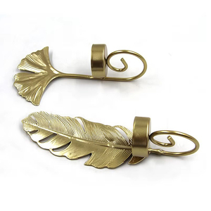 Gold Feather Wall <b>Sconce</b> <b>Candle</b> Holder Metal Decorative Hanging Hook For Living Room Hallway And Home Sophisticated Decoration - Product Image 3