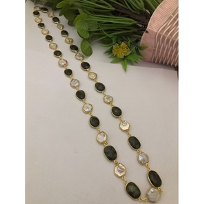 Conjunto de collar con perlas de imitación de estilo antiguo de la mejor calidad para mujeres y niñas, nueva colección para fiestas y ocasiones especiales. - Product Image 3