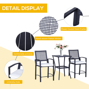 <b>Pub</b> <b>Table</b> and Chair Garden Set - Product Image 5