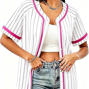 Chemises de baseball magiques pour femmes, chemises de princesse, chemises à manches courtes boutonnées pour filles - Product Image 3