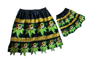 Falda de Gala Estilo Punk Floral de Pohnpei, Larga hasta el Tobillo, Bordada, 100% Algodón, Transpirable, para Mujer, Verano - Product Image 3