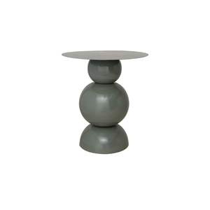 Table d'appoint en fer forgé de style nordique, revêtement poudré, table basse ronde en métal, base sphérique géométrique, table en métal pour la maison et l'hôtel, directement de l'usine - Product Image 1