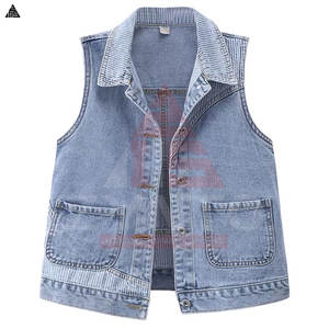 Gilet en jean à bas prix, design personnalisé, haute qualité, prix avantageux, gilets en jean pour hommes, meilleures ventes - Product Image 6