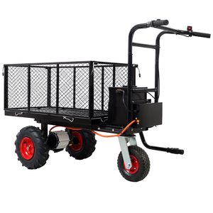 Carrello Elettrico da Giardino 48V DC 1200W, Capacità di Carico 1320 Libbre, Carrello Utilitario in Metallo a Trazione Manuale - Product Image 4
