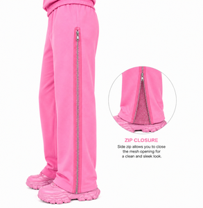 Conjunto de Sudadera Larga con Paneles de Malla y Pedrería para Invierno, Ropa Deportiva Premium para Mujer, Fabricante OEM ODM 100% - Product Image 5