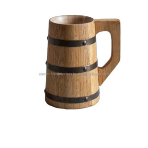 แก้วไม้อะคาเซียสําหรับหมีและกาแฟ ห้องครัวและโต๊ะ แก้วน้ําไม้แฮนด์เมดสําหรับลวกน้ํา จําหน่ายจํานวนมาก - Product Image 1