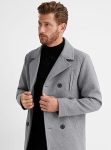 Pardessus gris homme, manteau en tweed gris, veste en laine, manteau d'hiver, manteau personnalisé, cadeau de Noël pour homme - Product Image 2