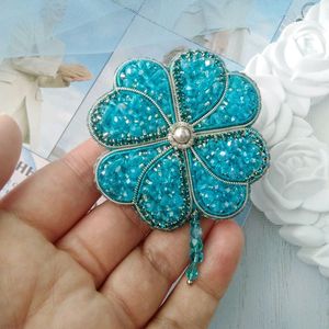 Premium Embroidered Beaded Brooch Handmade Decorative Fashion <b>Pin</b> for Jackets and Bags - Product Image 2