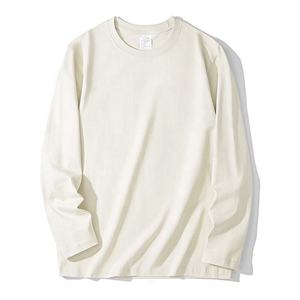 เสื้อยืดแขนยาวผู้ชาย สีเทา คอกลม ทรงปกติ สีพื้น ผ้าฝ้ายถัก ระบายอากาศได้ดี - Product Image 2
