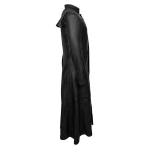 Manteau en cuir pleine longueur pour homme, style Matrix Neo, 100% cuir Napa souple véritable, noir, trench-coat pleine longueur, ODM/OEM - Product Image 2
