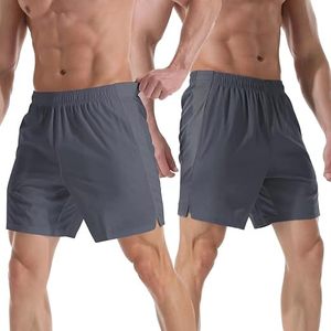Shorts de sport gris foncé pour homme avec cordon de serrage, décontractés, pour l'entraînement et la gym, avec poches latérales - Product Image 2