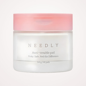 แผ่นมาส์กหน้าสำหรับผิวเป็นสิว NEEDLY Anti-Trouble Pad 250 กรัม 60 แผ่น แผ่นน้ำมันมะกอก โทนเนอร์บำรุงผิว ผลิตในเกาหลี สีขาว - Product Image 2