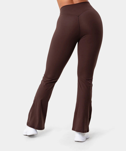 New Arrival Custom Made High Waist Women Waist <b>Flare</b> <b>Leggings</b> Latest Fashion Quick Dry Breathable Wholesale Price OEM Service - Product Image 2