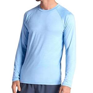Camiseta Casual de Manga Larga para Hombre, Cuello Redondo, Poliéster y Elastano, 200g, Estilo Moderno para Verano, Secado Rápido y Transpirable - Product Image 5