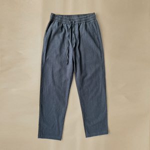 Pantalon décontracté fin pour homme, pantalon long ample et léger en lin pour l'été - Product Image 1