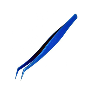 New Colored Stainless Steel Eyelash Extension Tweezers Straight Curved Professional Makeup Precision Lash <b>Tool</b> Kit - Product Image 1