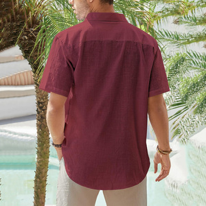 Chemises Homme Croisées à Boutons, Impression par Transfert Thermique, Respirantes, Infroissables, Séchage Rapide, Uniformes Décontractés d'Entreprise, OEM - Product Image 3