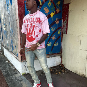 Camiseta de algodón grueso personalizada para hombre, con estampado serigrafiado, estilo vintage, corte holgado y extragrande - Product Image 2