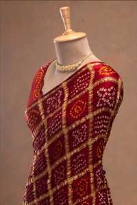Pure Gajji Silk Bandhani Ghatchola <b>Saree</b> For Traditional Wear - Product Image 2