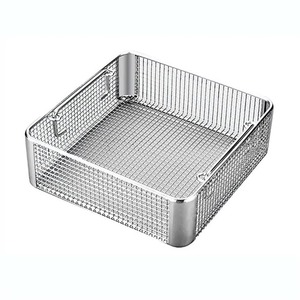 Cesta de malla de alambre quirúrgica manual grande de acero inoxidable premium, bandeja de esterilización para uso médico, dental y de laboratorio, tarifa más baja - Product Image 1